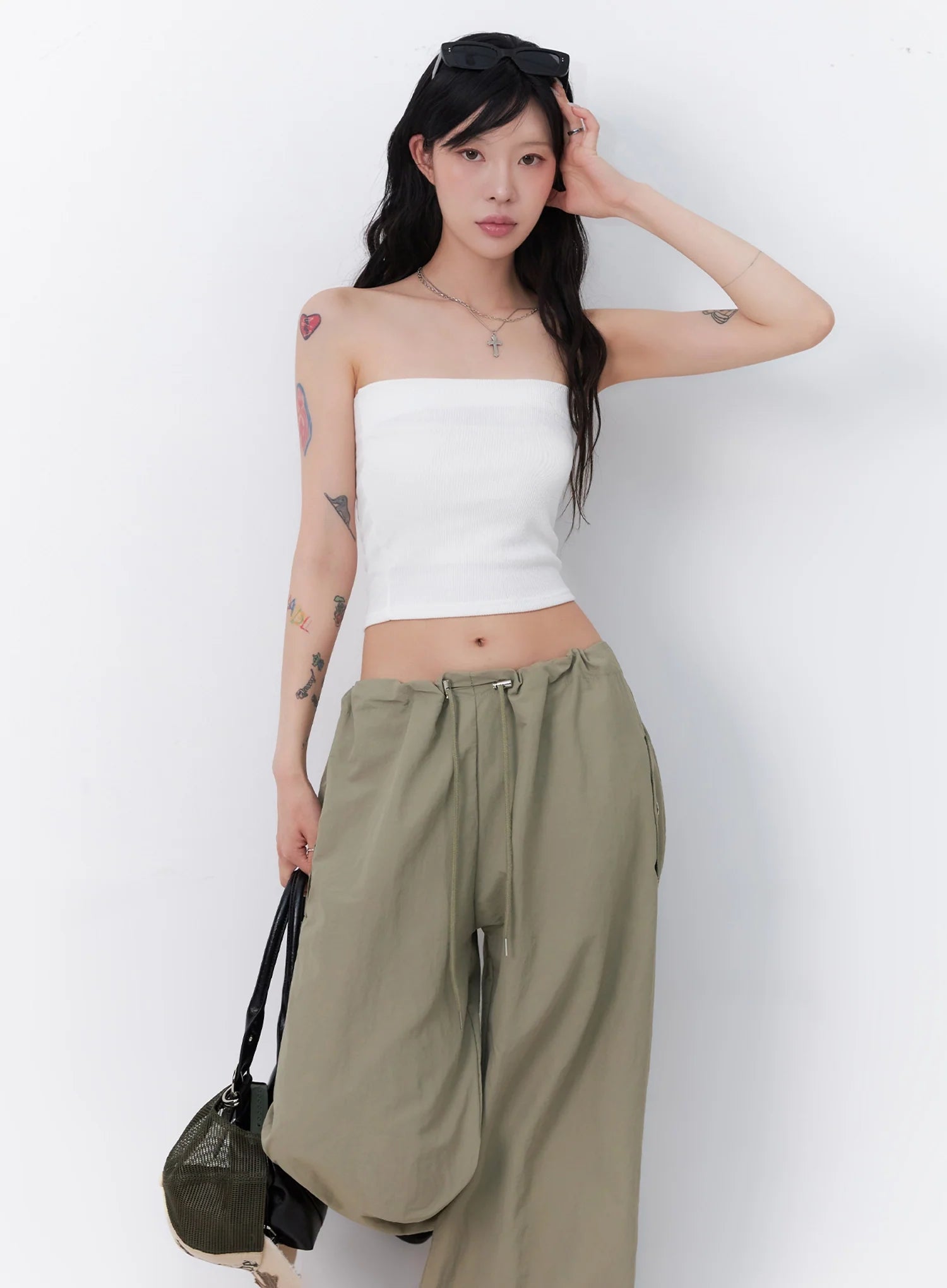 Nylon Cargo Relaxed-Fit Pants IC503