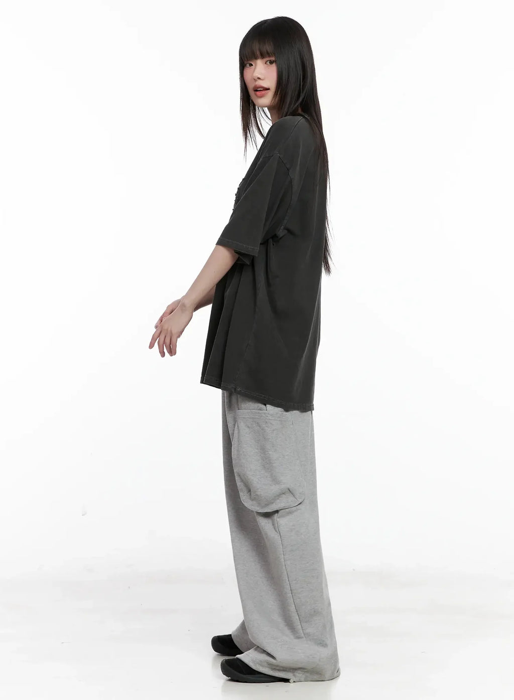Casual Wide-Leg Cargo Sweatpants IL531