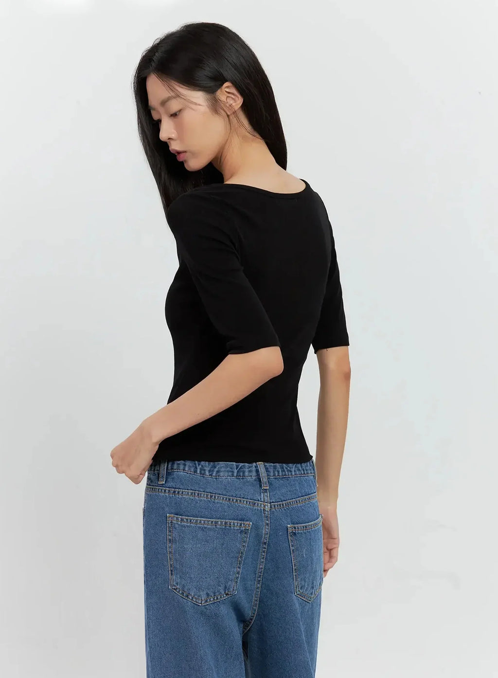 Basic 3/4-Sleeve Top IL528
