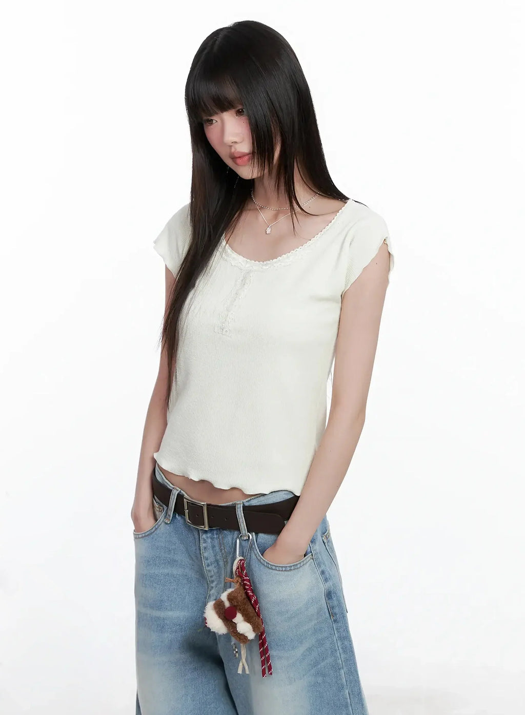 Dain Washed Wide-Leg Jeans IL531