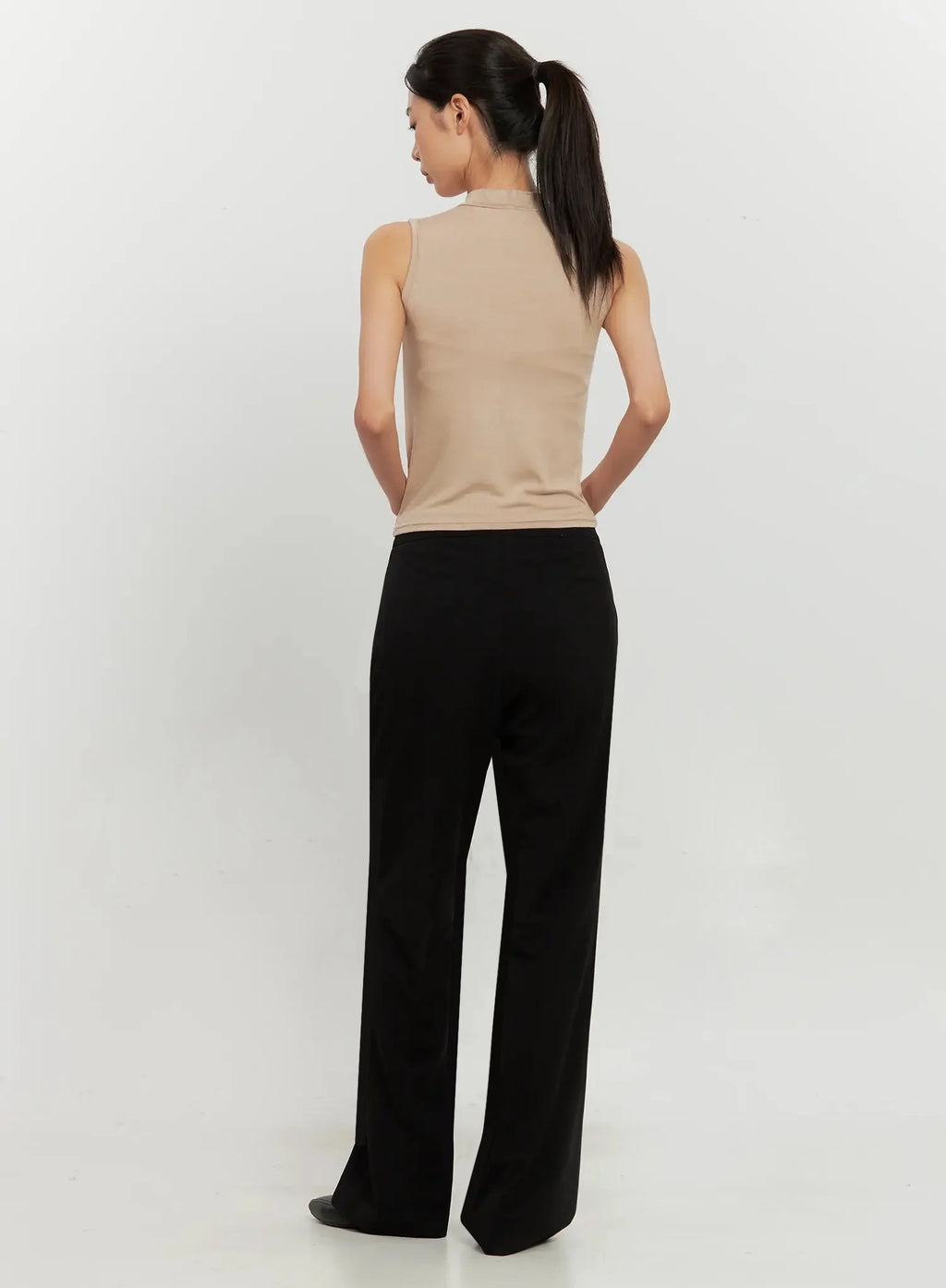 Mock Neck Sleeveless Top IL528