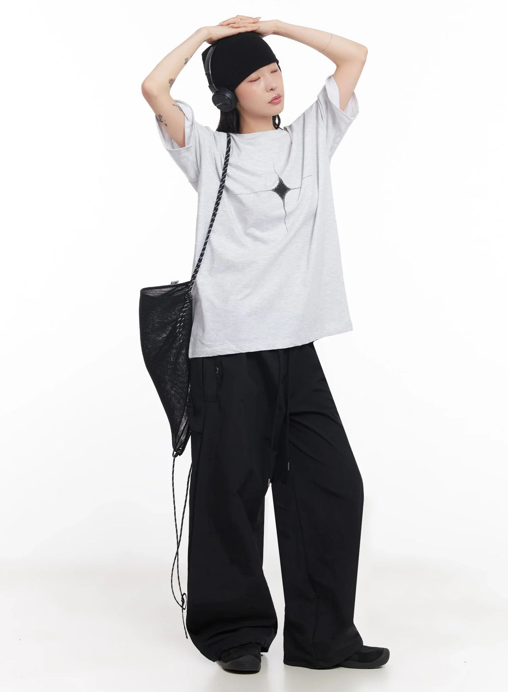 Nylon Cargo Relaxed-Fit Pants IC503