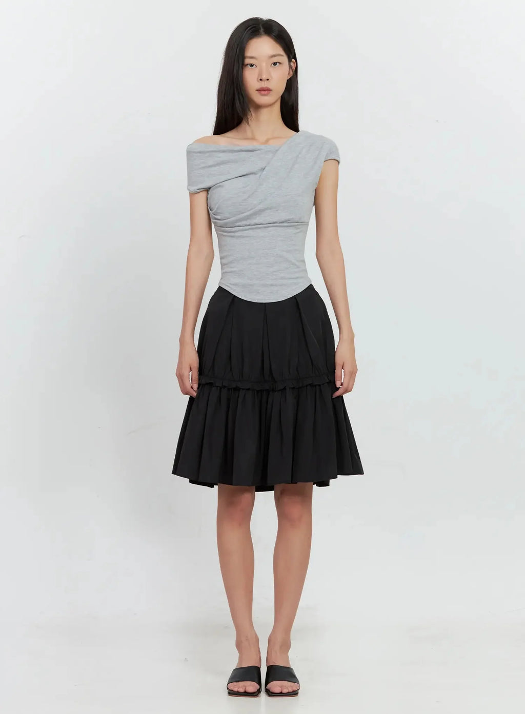 Off-Shoulder Draped Top IL528