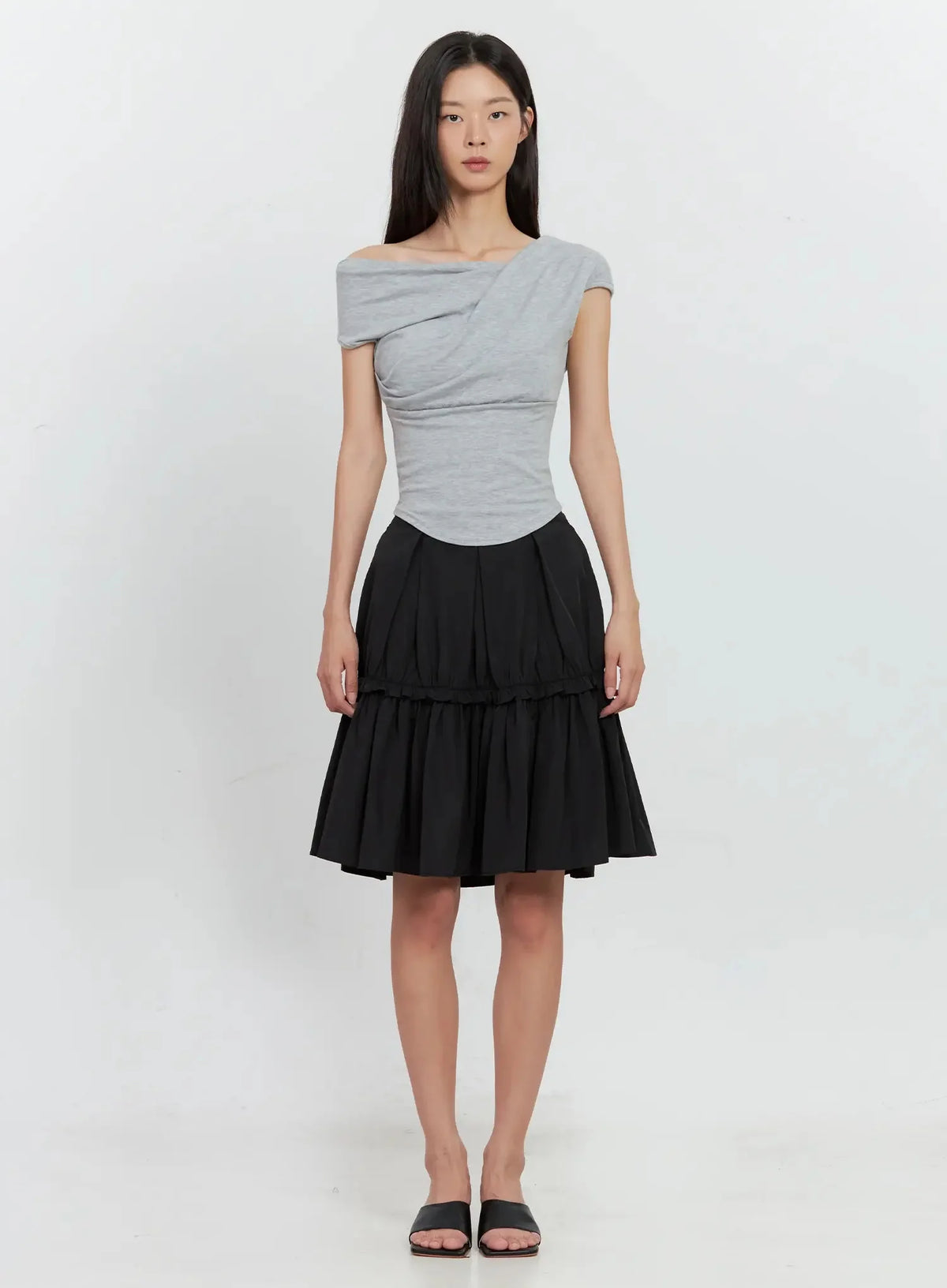Off-Shoulder Draped Top IL528