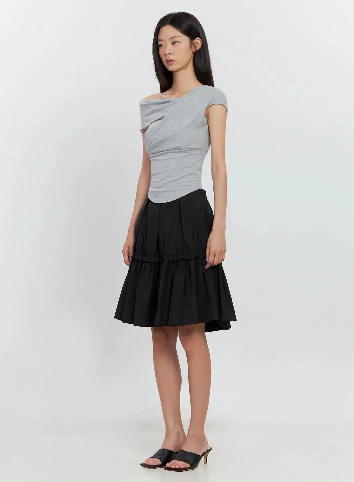 Off-Shoulder Draped Top IL528