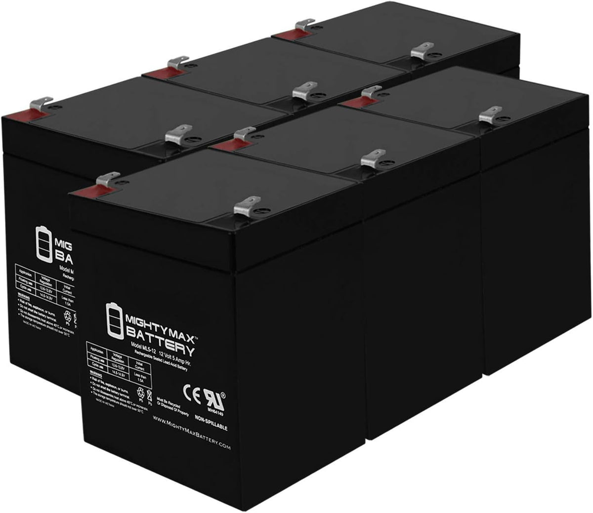 12 Volt 5 AH SLA Battery Pack of 6 C79328