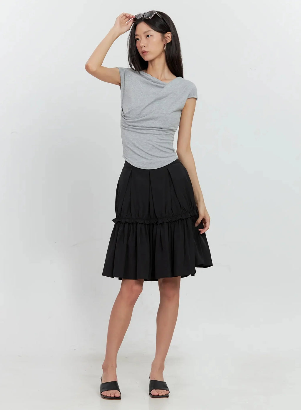Off-Shoulder Draped Top IL528
