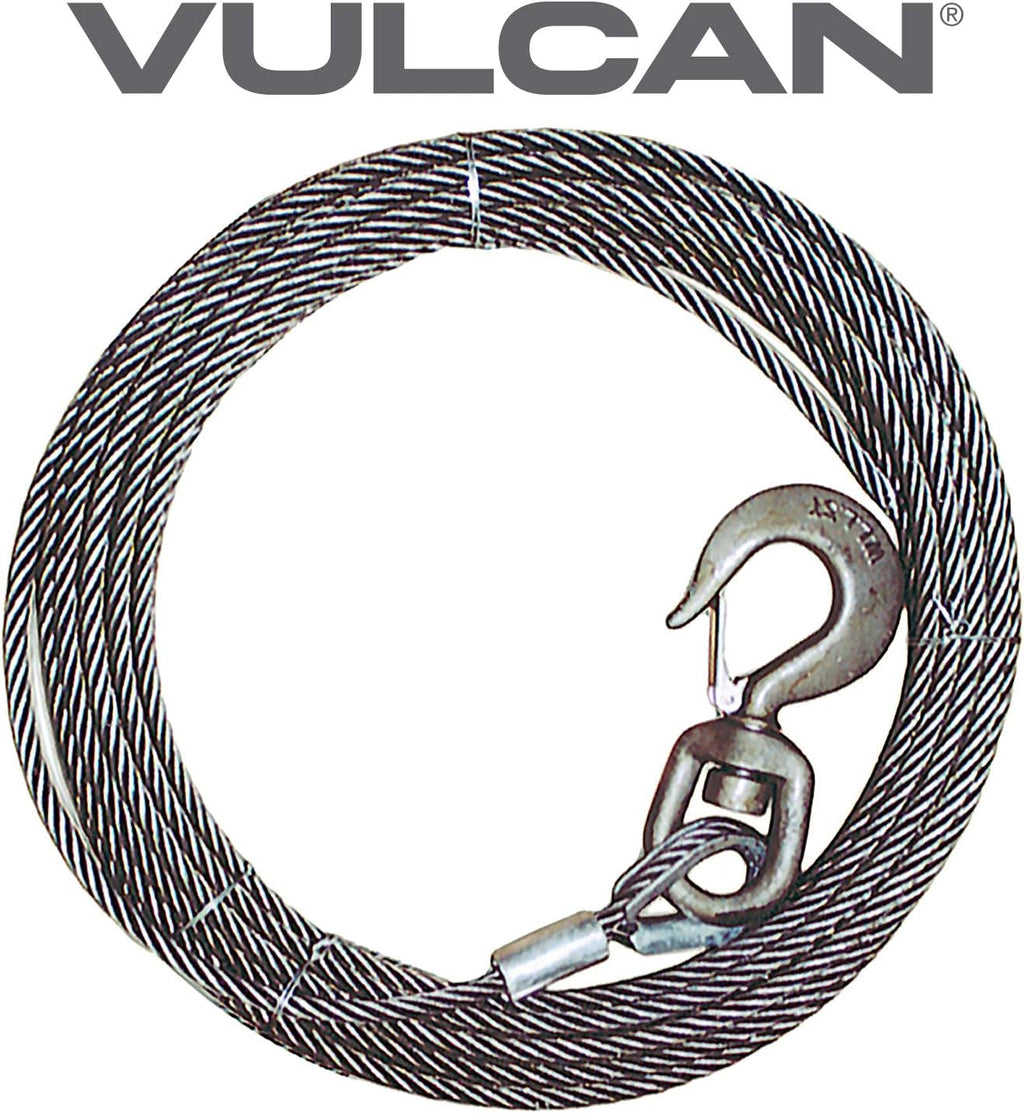 Winch Cable with Swivel Hook, 3/8 Inch x 50 Foot R513465