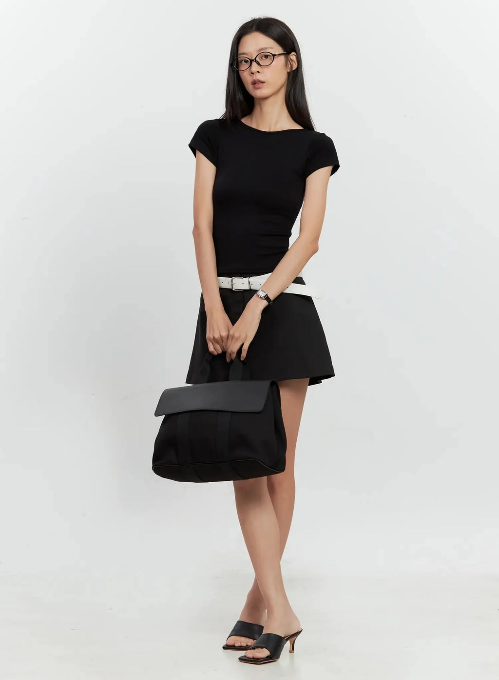 Round Neck Short-Sleeve Top IL528