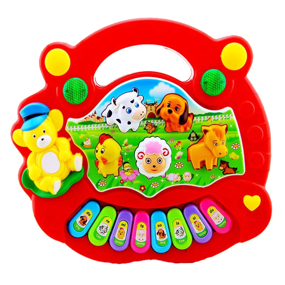 Electronic Piano Toy with Animals Light up Musical Toys W7596