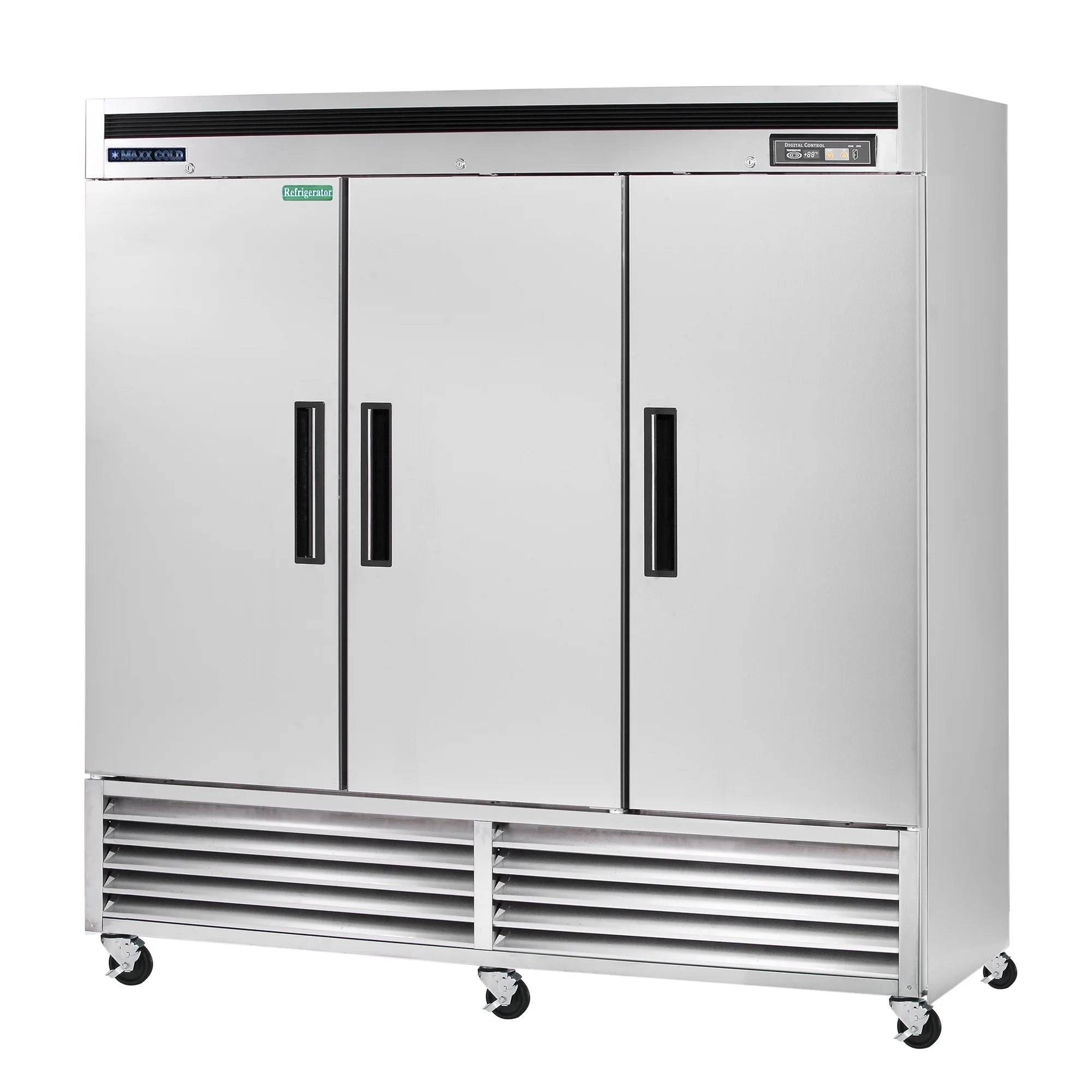 Triple Door Reach-In Refrigerator, Bottom Mount, 81"W, 72 cu. ft., Stainless Steel X6602