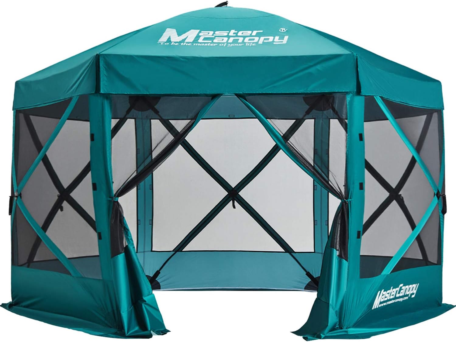 Forest Green 6 Sides Screen House Camping Tent A6202