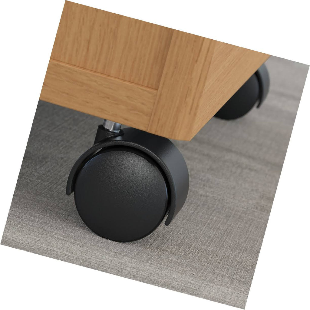 72w Left Handed Corner Desk with 48W Return and Mobile File Cabinet D6456