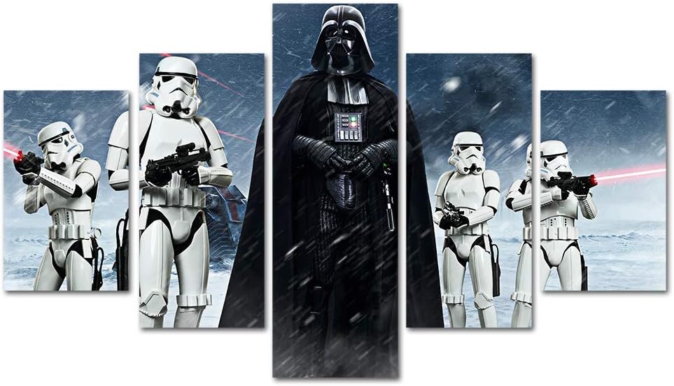 Star the Wars Wall Decor Canvas Art 5 Piece Movie Poster Painting Unframed Pack of 2 R807