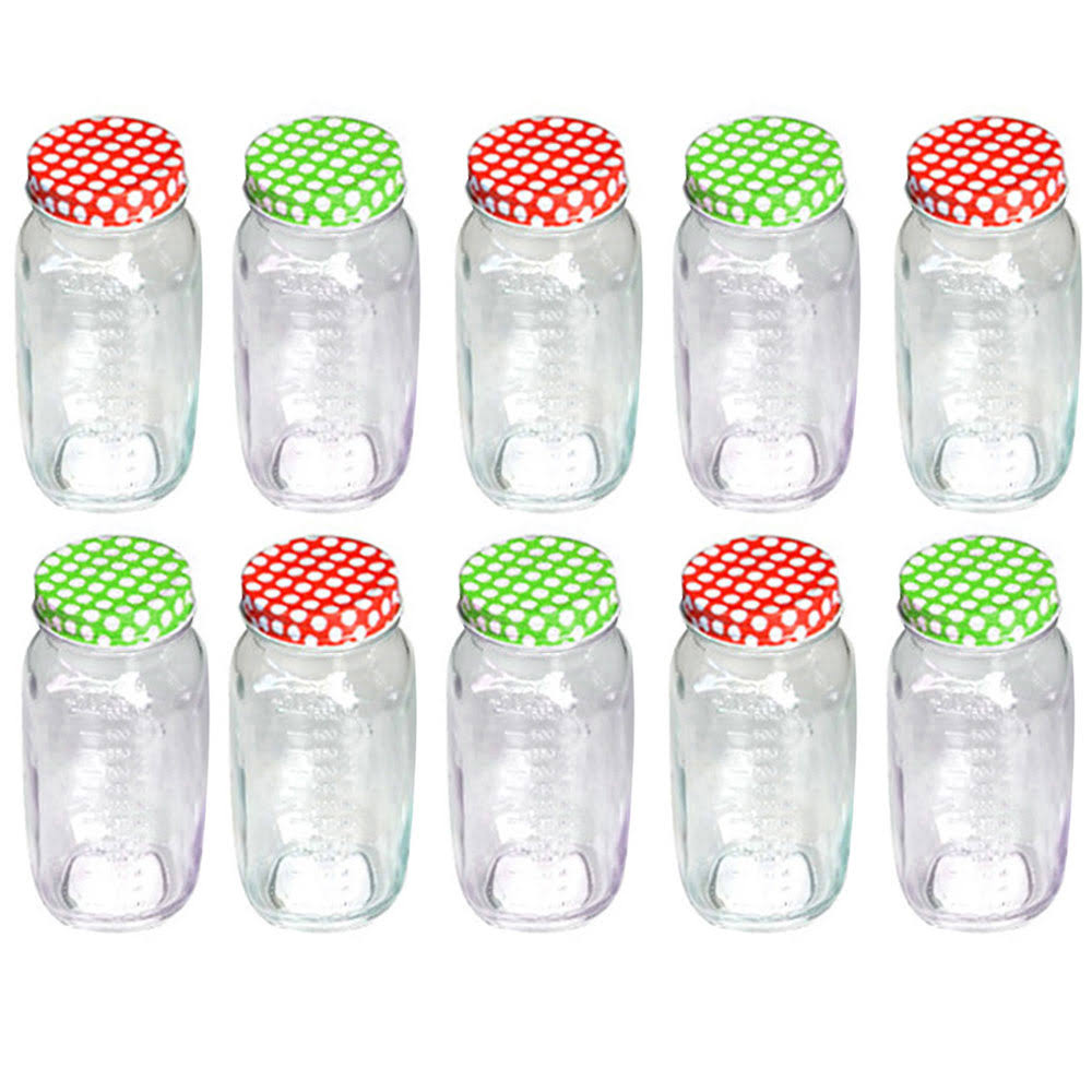 10 Pack Clear Glass Mason Jars 750 ml Wide Mouth Q635942