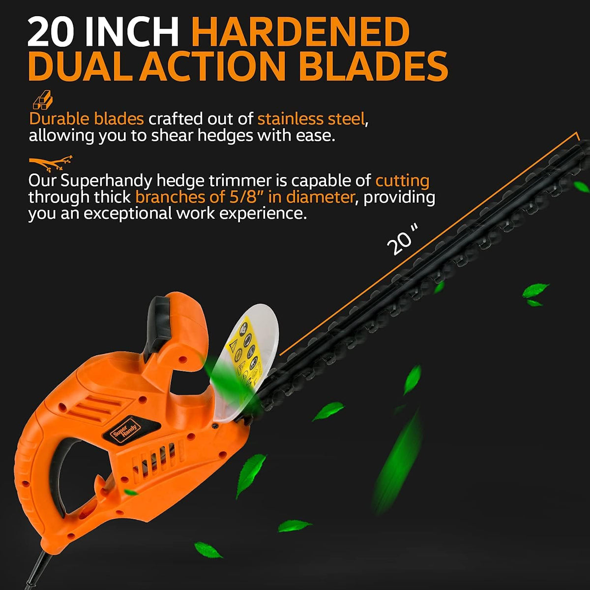 20-Inch Corded Electric Hedge Trimmer Pack of 2 A3076