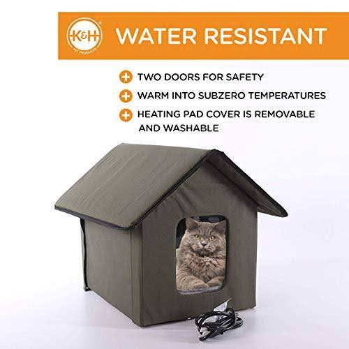Outdoor Heated Kitty House Cat Shelter N5829