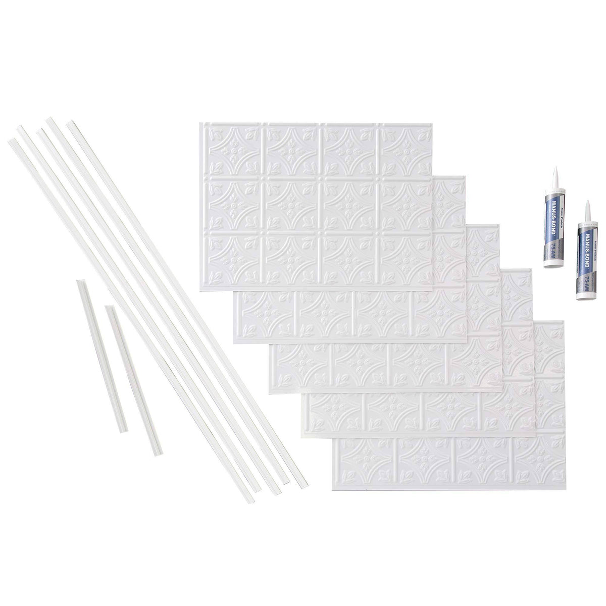 Gloss White Backsplash Kit B5564