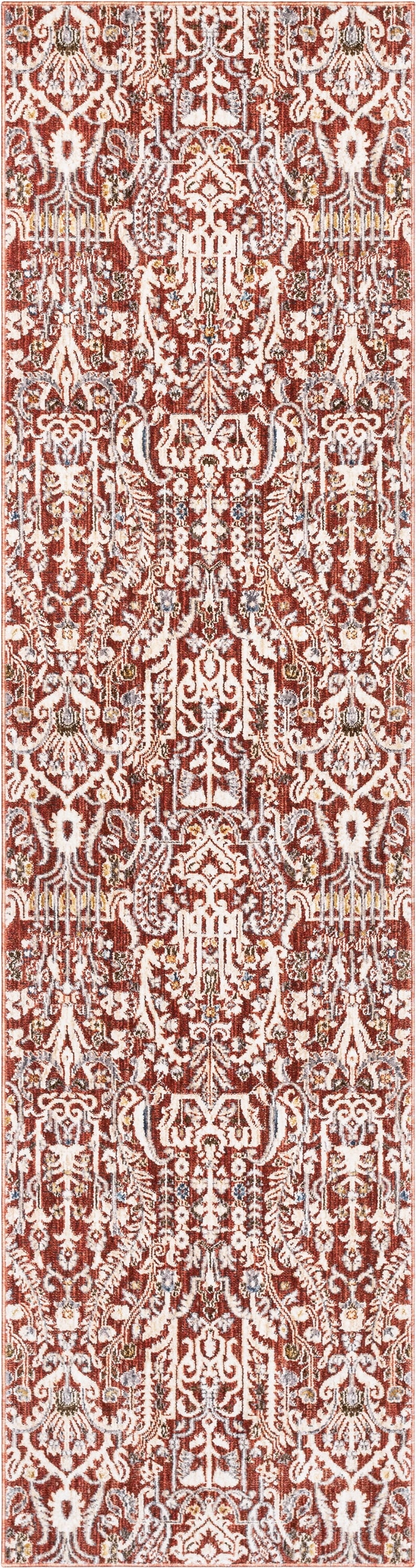Rust Red Vintage Persian Runner Rug 3x10 M250
