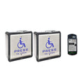 Wireless Push Switch with 2pcs Square 4.5'' Push Panels and 1pcs 2.4G Receiver R46914