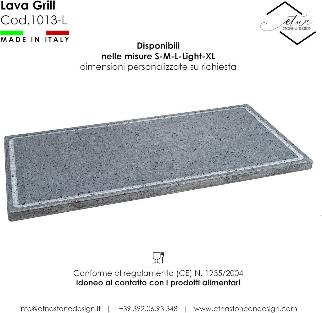 Lava Grill Steak Pan Stone Plate 60x30x2 cm Y735255