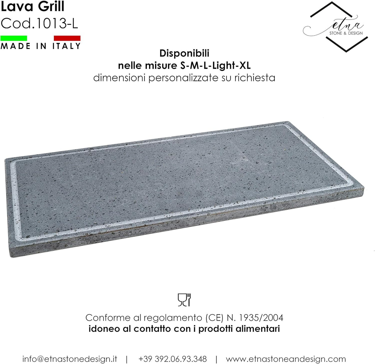 Lava Grill Steak Pan Stone Plate 60x30x2 cm Y735255