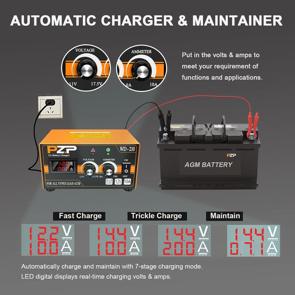 12v Automatic Battery Charger Maintainer O8383