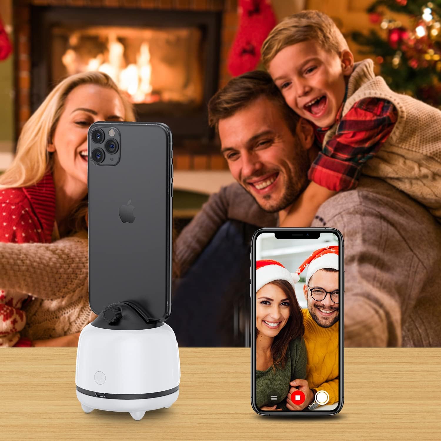 White 360° Rotation Motion Sensor Phone Holder, Pack of 2 P254178