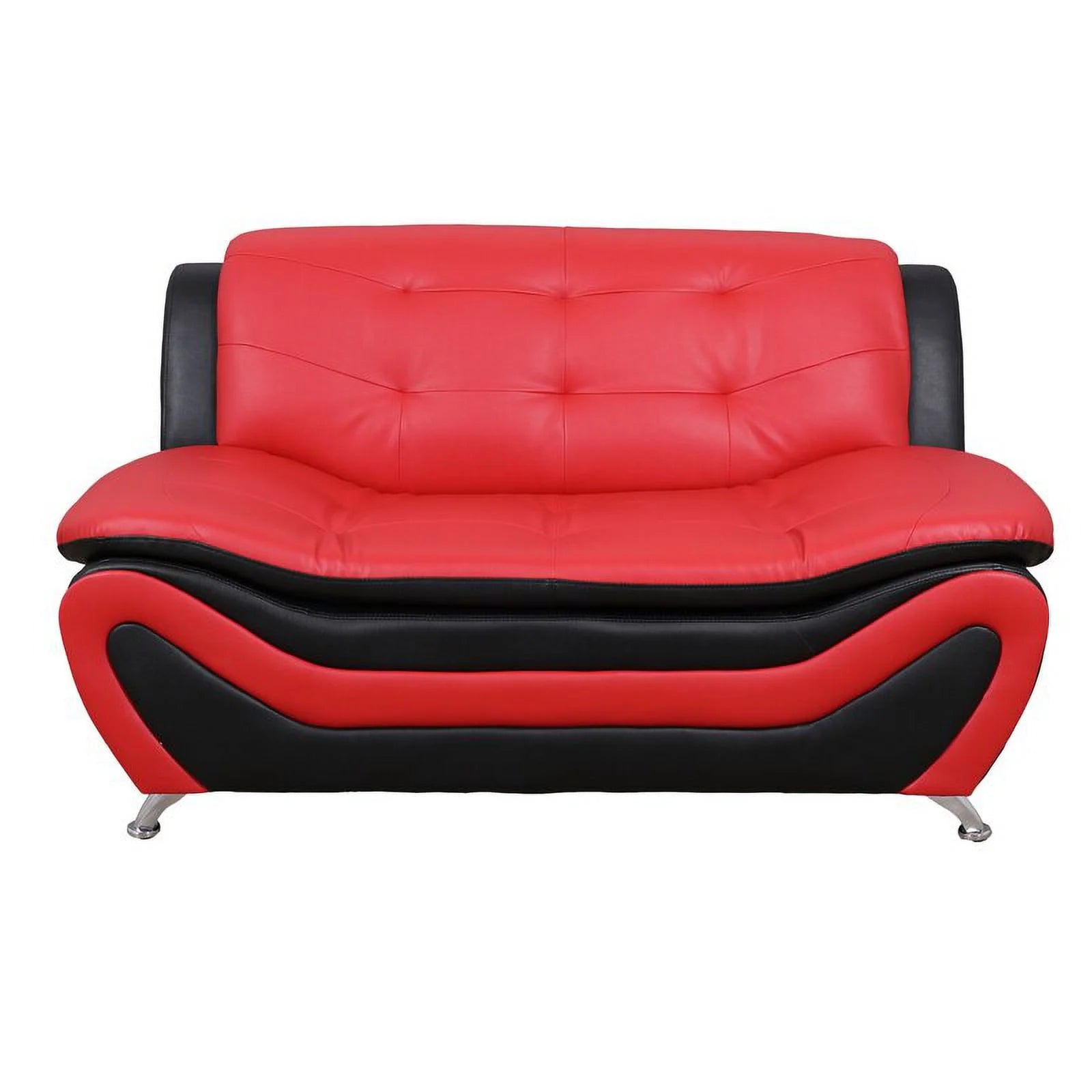 Black/Red Loveseat D3560
