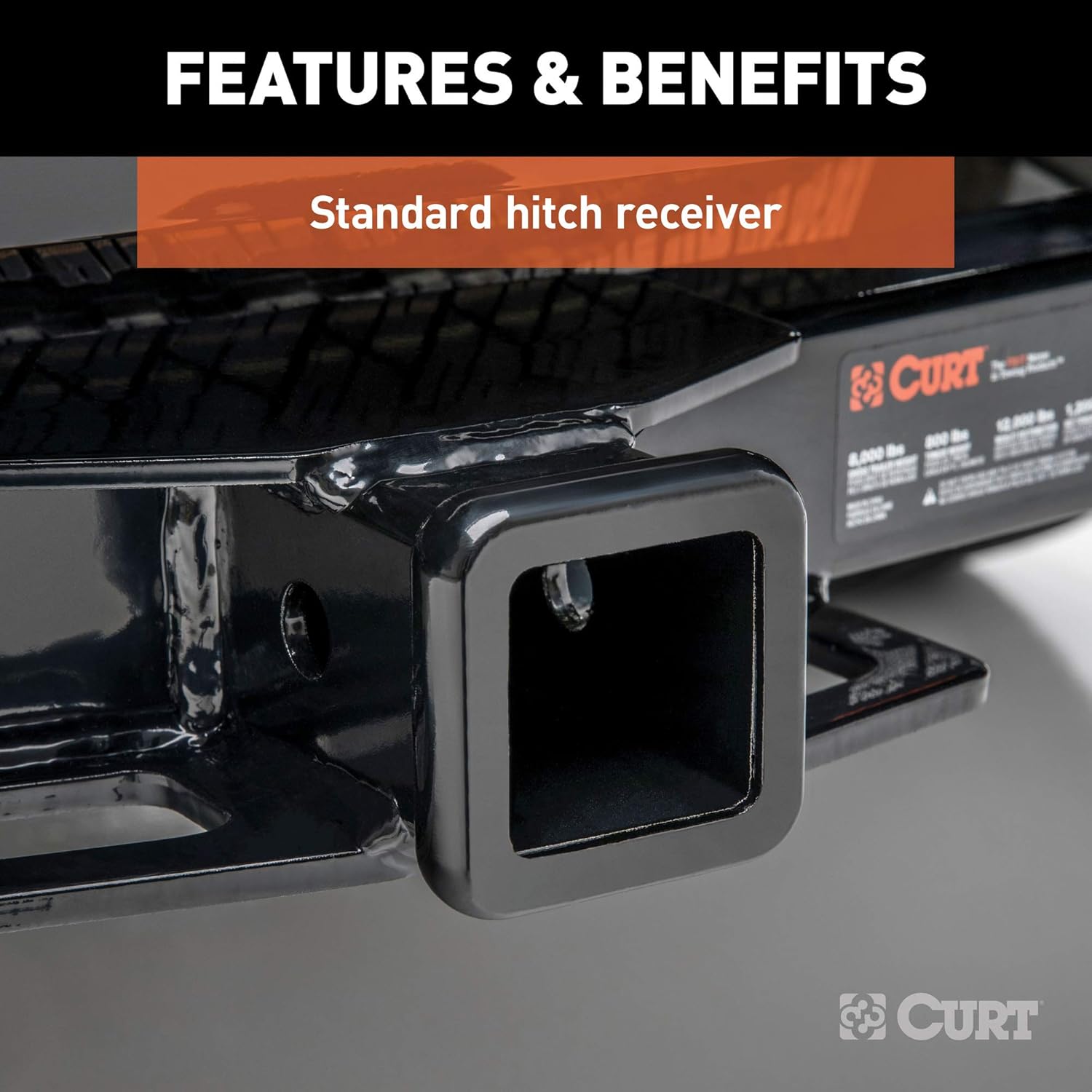 Class 3 Trailer Hitch, 2-Inch Receiver, Black M9991