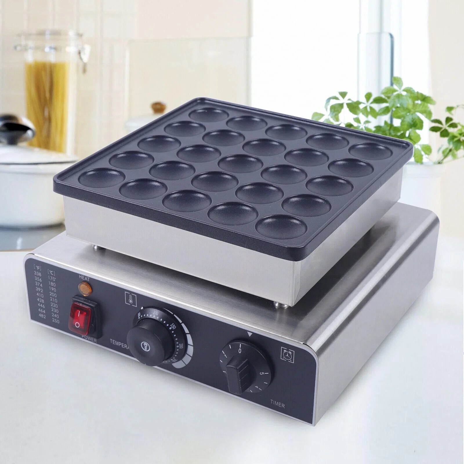 25 Holes Electric Dutch Pancake Maker Nonstick Waffle Maker 800W H323
