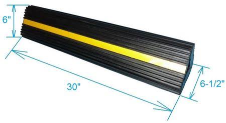 Wheel Chock, 30 in W x 6 in H, Black P59333