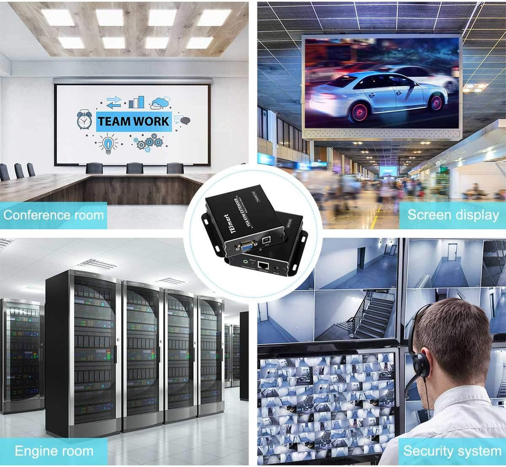 1080P 60Hz USB VGA KVM Extender Over Cat5e Cat6 Ethernet Cable C905788