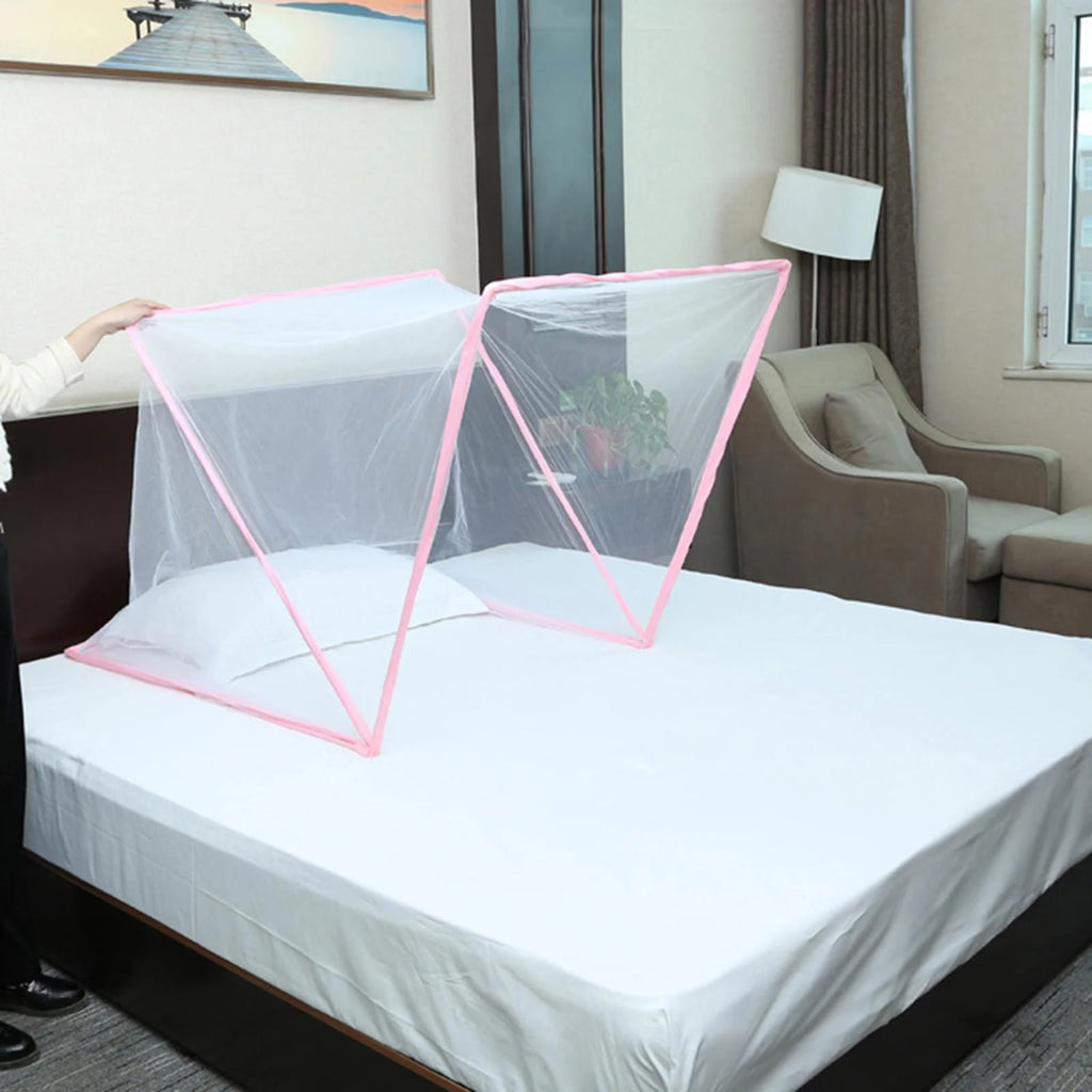 Pink Foldable Bed Canopy 190x100x80cm D7236