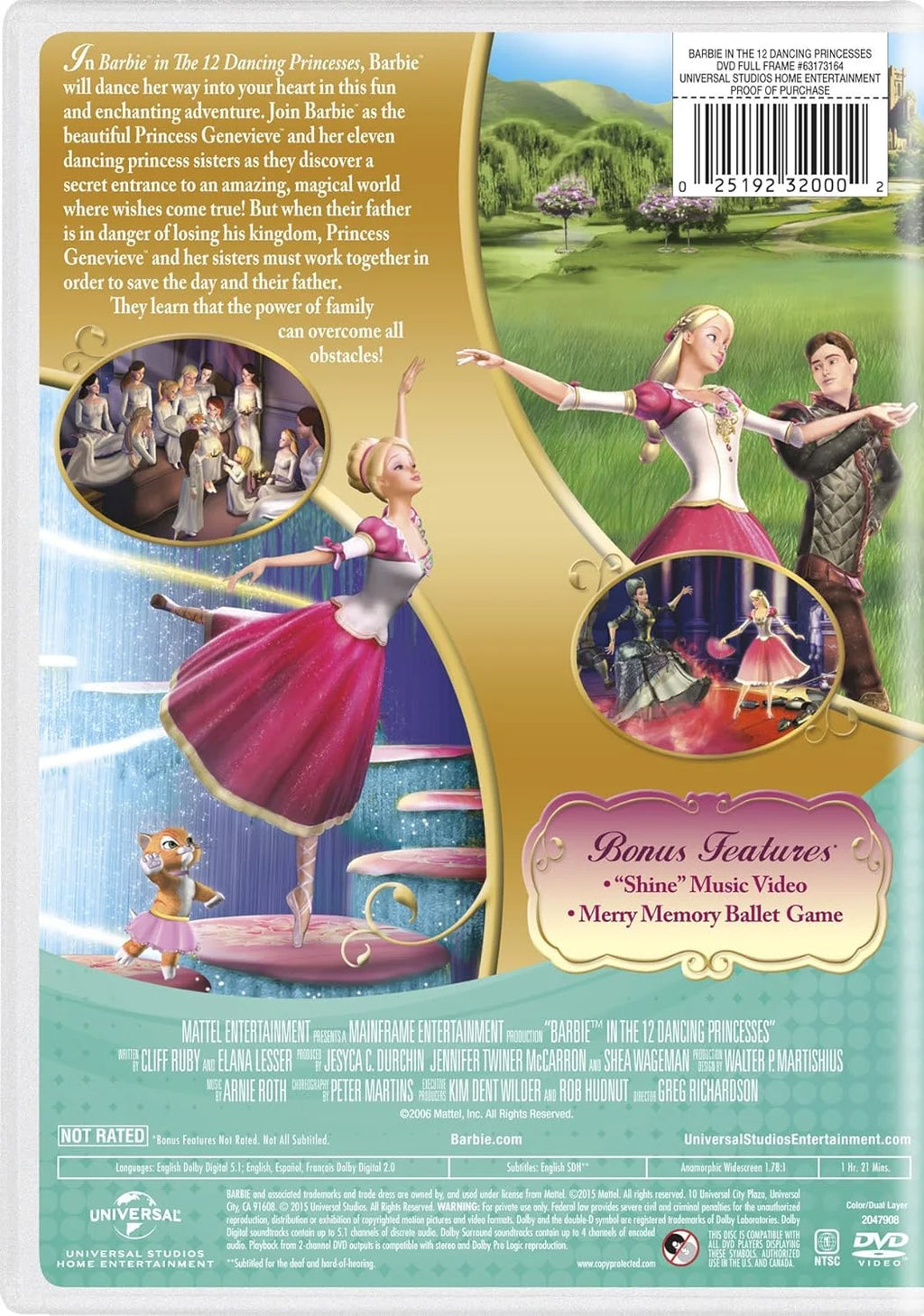 Barbie in The 12 Dancing Princesses DVD U443654