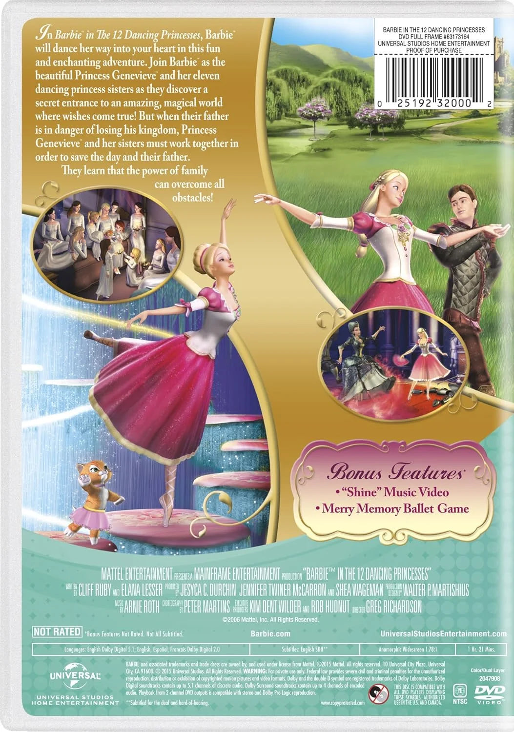 Barbie in The 12 Dancing Princesses DVD U443654
