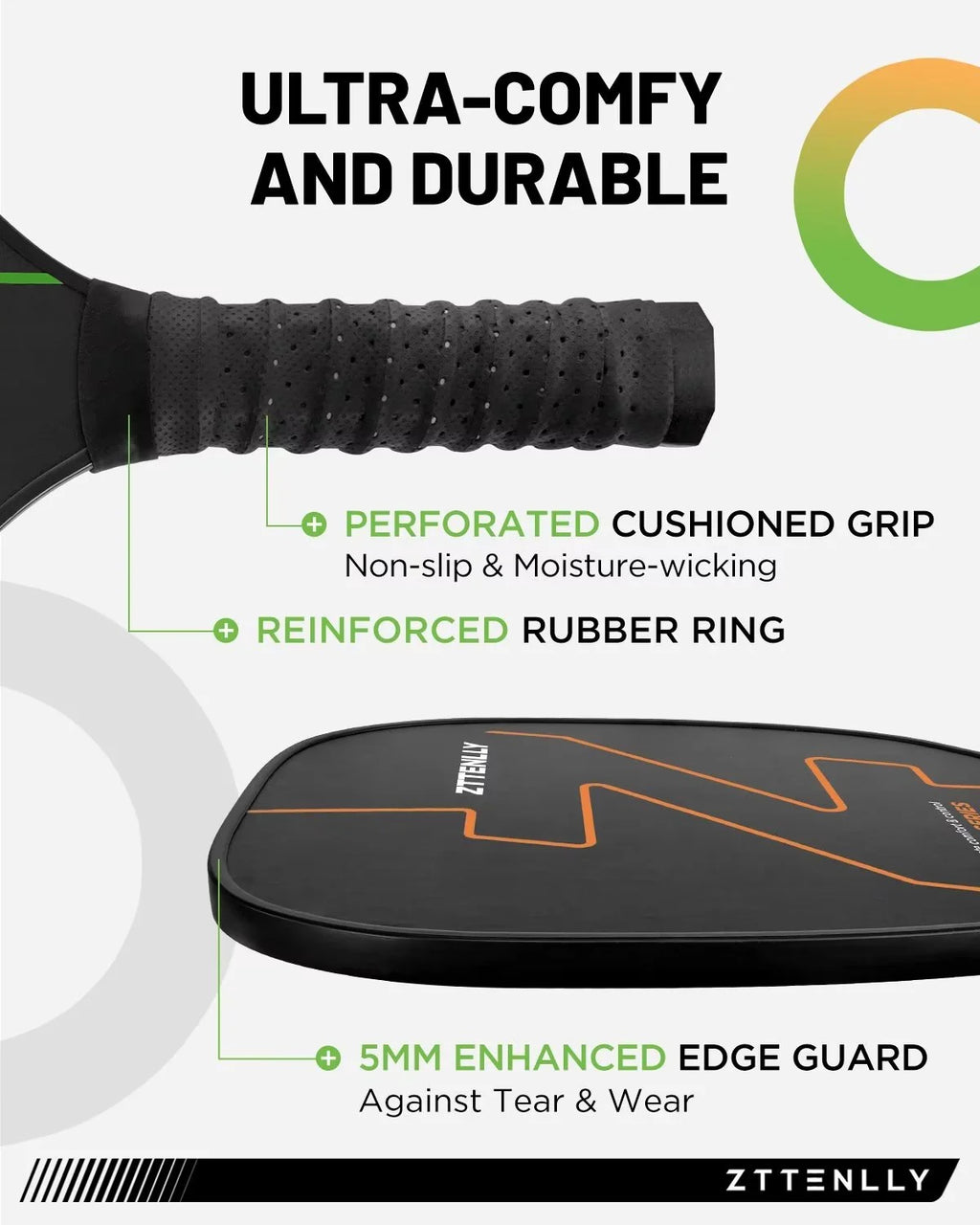 Pickleball Paddles Set of 2 with Carry Bag Wood Pickleball Rackets Y14325
