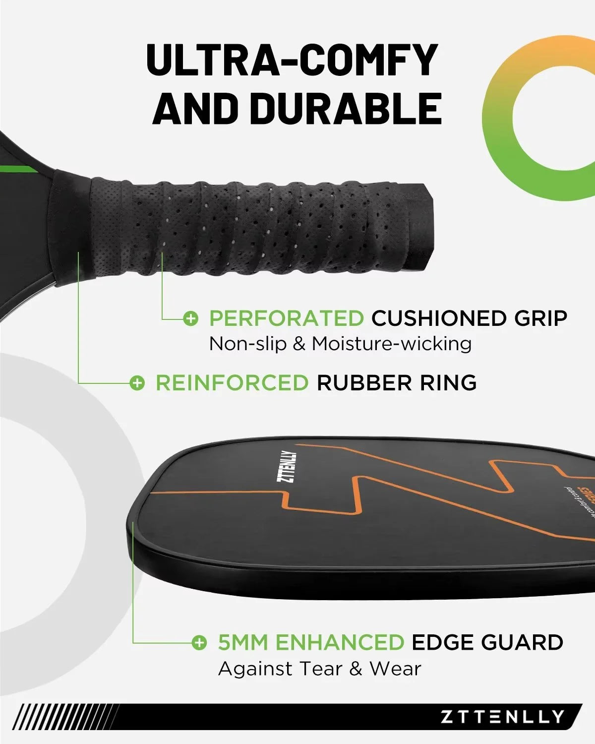 Pickleball Paddles Set of 2 with Carry Bag Wood Pickleball Rackets Y14325
