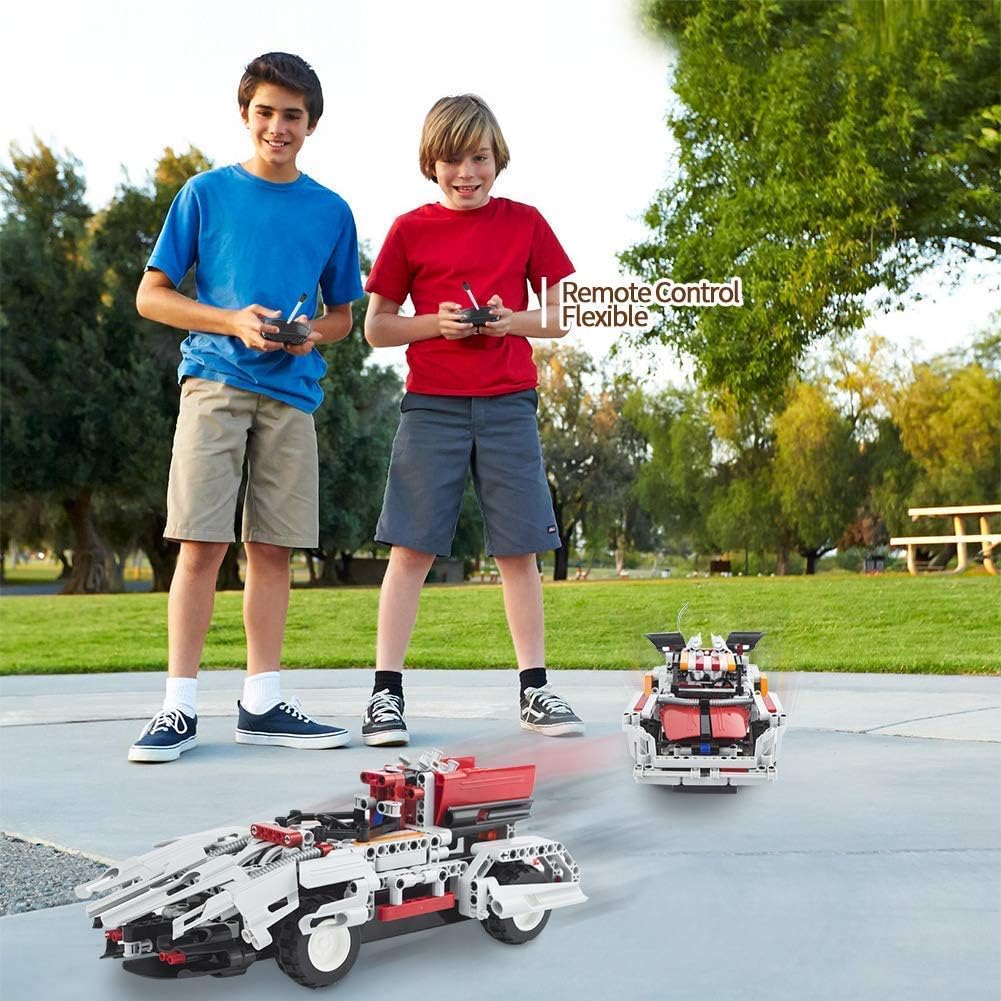 STEM Remote Control Building Kits 2-in-1 Racing Car (326pcs) Bundle with 2-in-1 RC Car Kits (443pcs) S95772