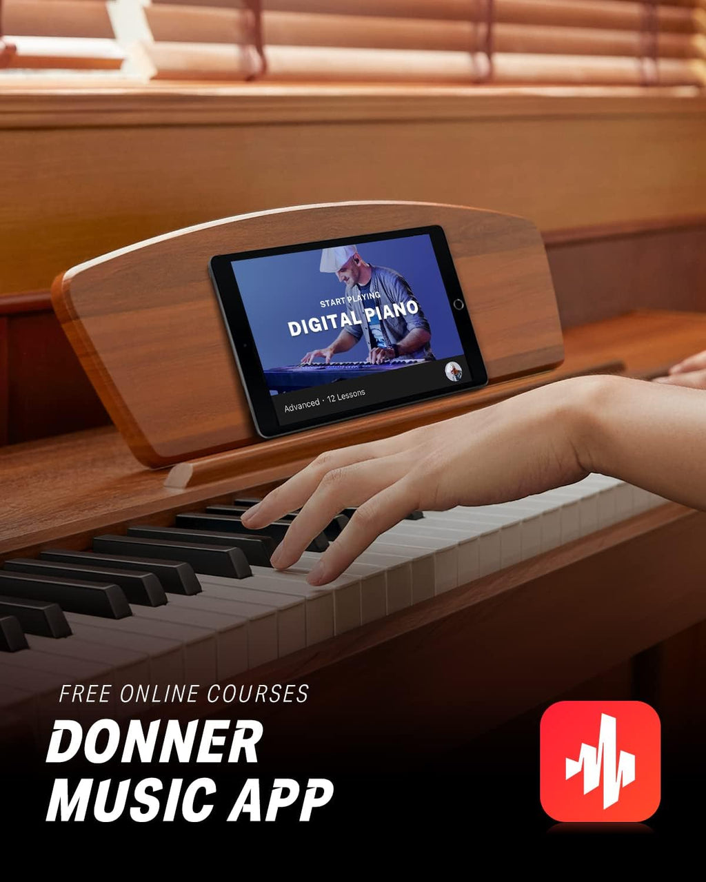 88 Key Weighted Digital Piano with Stand, Triple Pedal and MIDI K682910