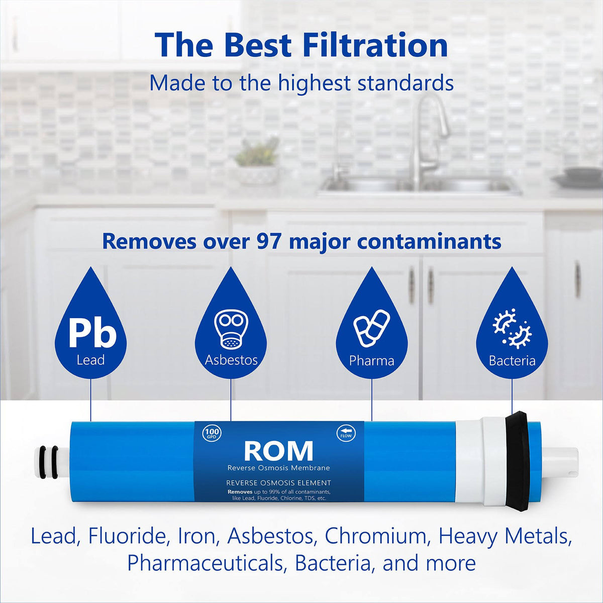 4 Pack 100 GPD Reverse Osmosis Replacement Membrane J9999
