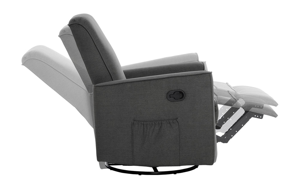 Rustic Grey Glider Recliner and Rocker R46367