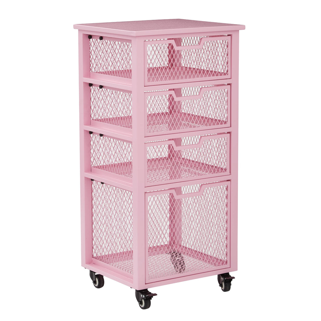 Purple 4 Drawer Rolling Cart R419518