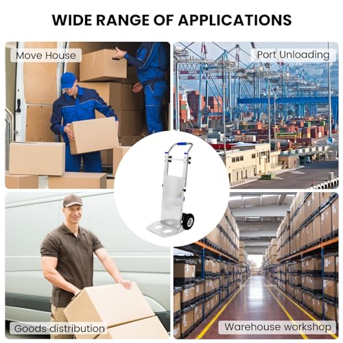 880lbs Capacity Electric Hand Trucks Stair Climber Trolley with Safety Rope H496057