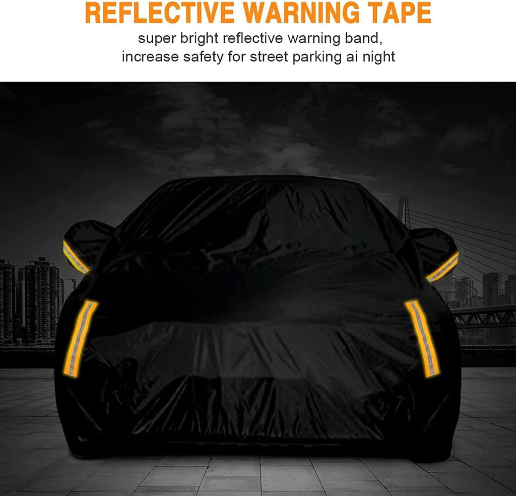 Sedan Car Cover Waterproof All Weather Full Car Cover Snow Hail Rain Sun UV Dust Protection Scratch Resistant Snow Winter (Fit for Car Size: 209''L x 79''W x 59''H (Approx)) Pack of 2 Q986