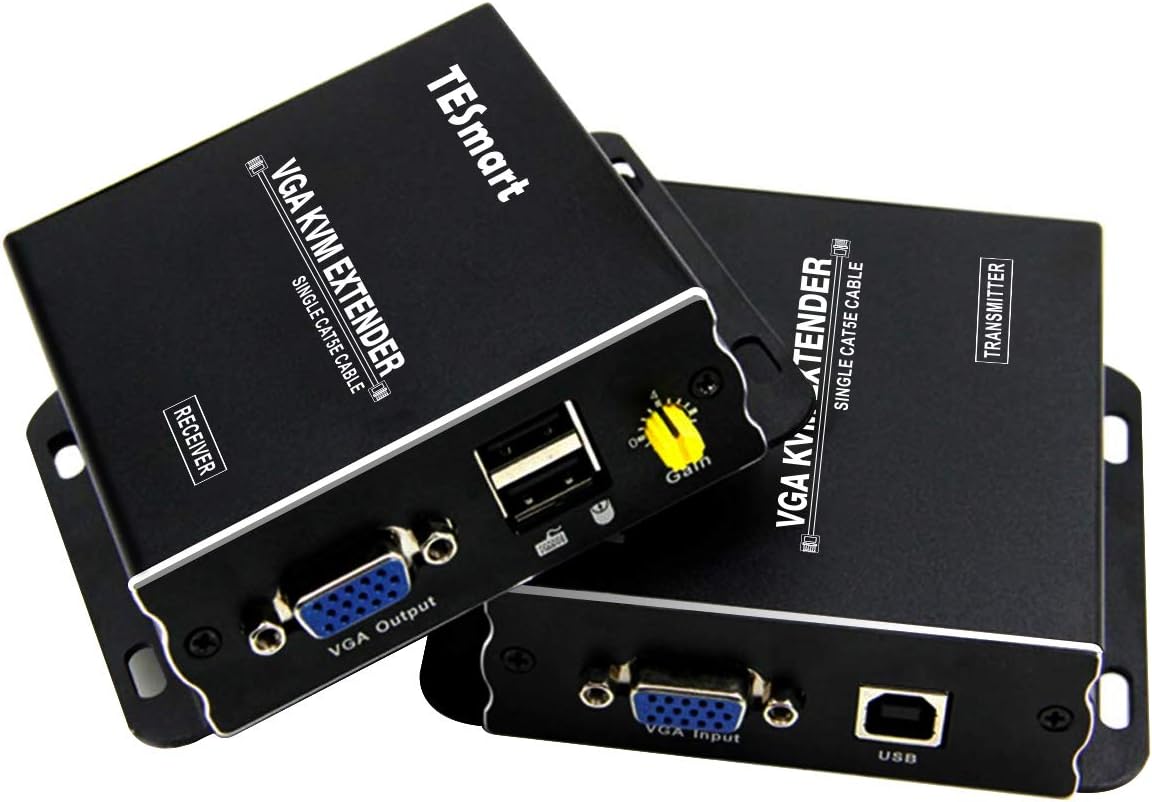 1080P 60Hz USB VGA KVM Extender Over Cat5e Cat6 Ethernet Cable C905788