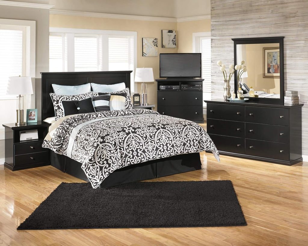 Rustic Farmhouse Panel Headboard King/California Black Q71807