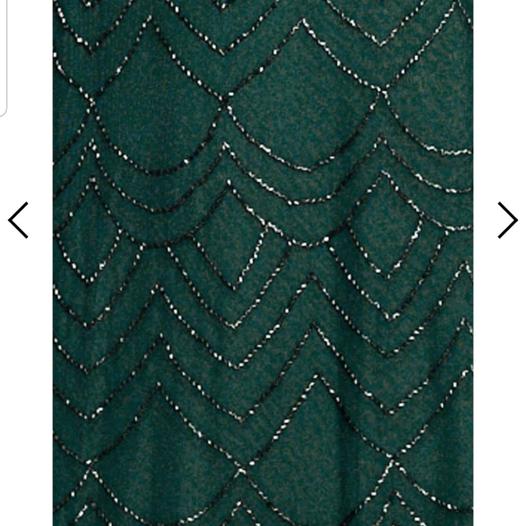 Beaded Blouson Gown - Green Q5491
