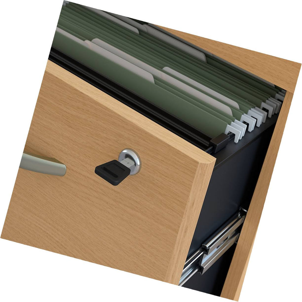 72w Left Handed Corner Desk with 48W Return and Mobile File Cabinet D6456