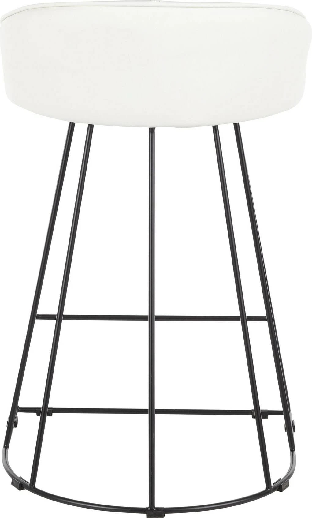 Set of 2 Contemporary Counter Stool Black/White B963